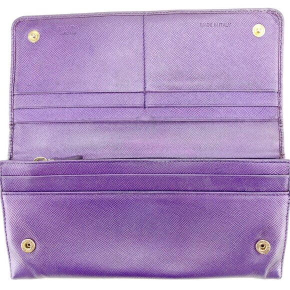 PRADA Long Wallet Leather Authentic USED - Picture 4 of 8